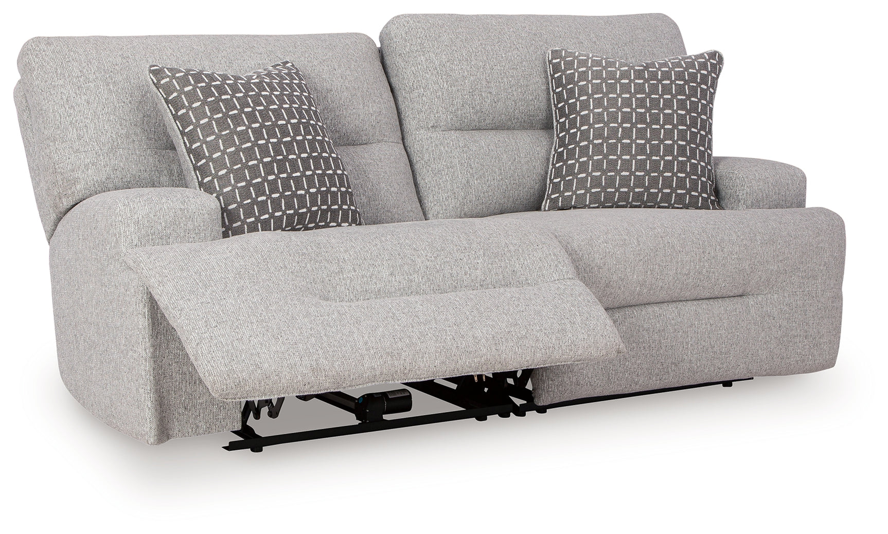 Acklen Place Pewter 2-Piece Power Reclining Sectional Loveseat - Ornate Home