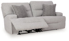 Acklen Place Pewter 2-Piece Power Reclining Sectional Loveseat - Ornate Home