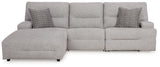 Acklen Place Pewter 3-Piece Power Reclining Sectional (Online Special Price) - Ornate Home