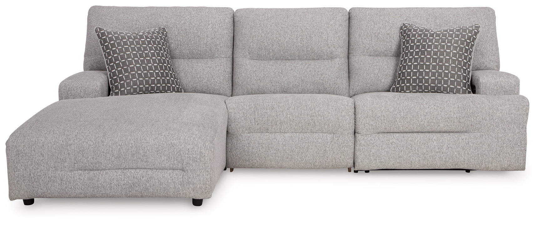 Acklen Place Pewter 3-Piece Power Reclining Sectional (Online Special Price) - Ornate Home