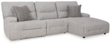 Acklen Place Pewter 3-Piece Power Reclining Sectional (Online Special Price) - Ornate Home