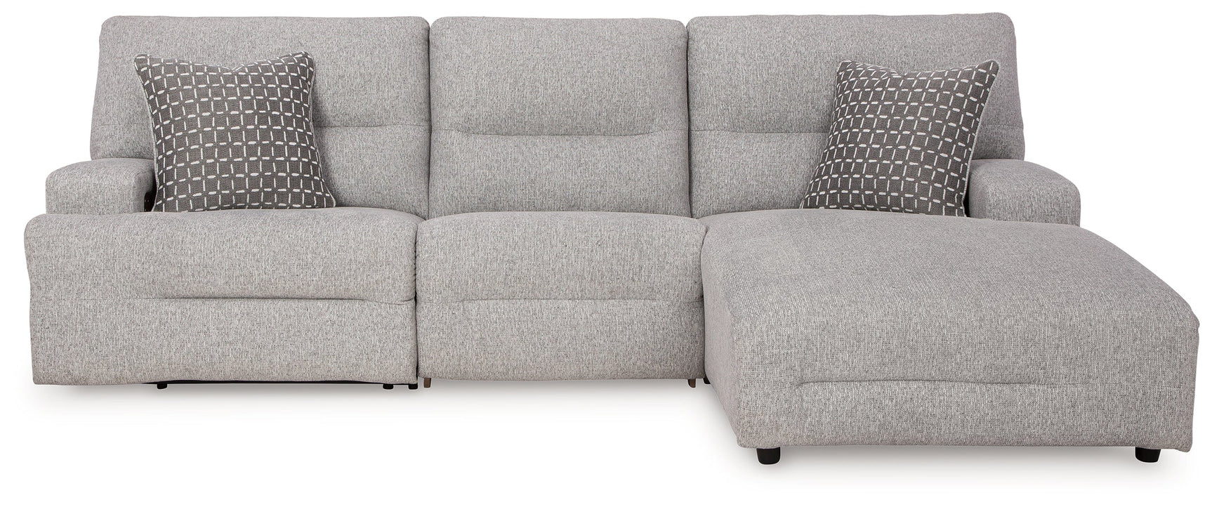 Acklen Place Pewter 3-Piece Power Reclining Sectional (Online Special Price) - Ornate Home