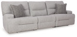 Acklen Place Pewter 3-Piece Power Reclining Sectional Sofa (Online Special Price) - Ornate Home