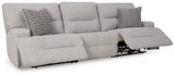 Acklen Place Pewter 3-Piece Power Reclining Sectional Sofa (Online Special Price) - Ornate Home