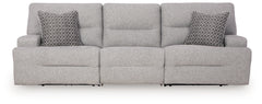 Acklen Place Pewter 3-Piece Power Reclining Sectional Sofa - Ornate Home