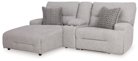 Acklen Place Pewter 3-Piece Power Reclining Sectional Sofa with LAF Chaise - Ornate Home