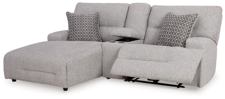 Acklen Place Pewter 3-Piece Power Reclining Sectional Sofa with LAF Chaise - Ornate Home