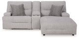 Acklen Place Pewter 3-Piece Power Reclining Sectional Sofa with RAF Chaise (Online Special Price) - Ornate Home