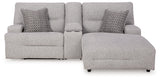 Acklen Place Pewter 3-Piece Power Reclining Sectional Sofa with RAF Chaise - Ornate Home