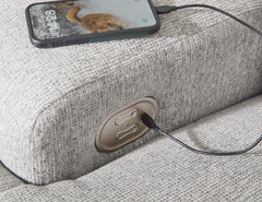 Acklen Place Pewter 3-Piece Power Reclining Sectional Sofa with RAF Chaise - Ornate Home