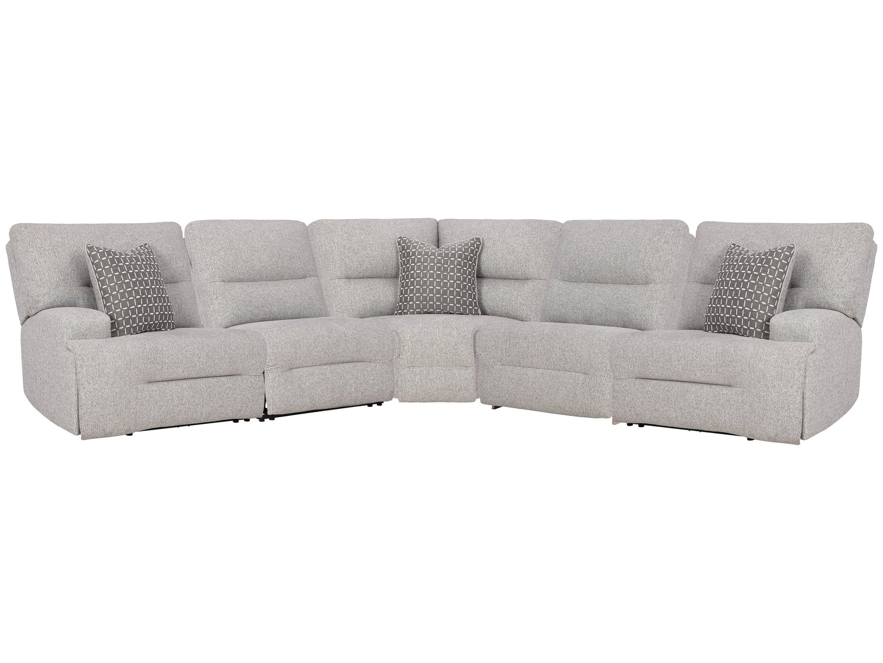 Acklen Place Pewter 5-Piece Power Reclining Sectional (Online Special Price) - Ornate Home