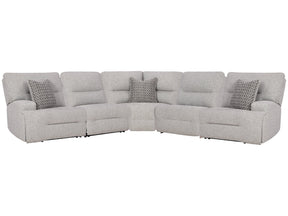 Acklen Place Pewter 5-Piece Power Reclining Sectional - Ornate Home