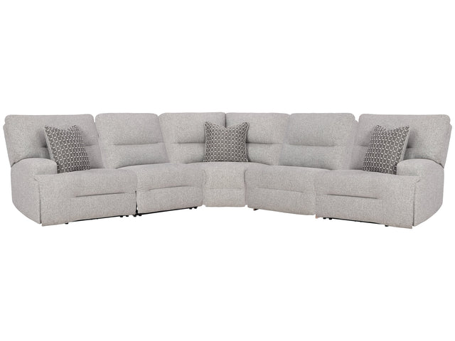 Acklen Place Pewter 5-Piece Power Reclining Sectional - Ornate Home