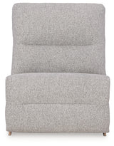 Acklen Place Pewter 5-Piece Power Reclining Sectional - Ornate Home