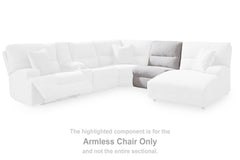 Acklen Place Pewter 5-Piece Power Reclining Sectional - Ornate Home