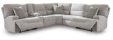 Acklen Place Pewter 6-Piece Power Reclining Sectional (Online Special Price) - Ornate Home