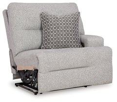 Acklen Place Pewter 6-Piece Power Reclining Sectional and Power Recliner - Ornate Home