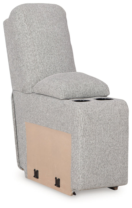 Acklen Place Pewter 6-Piece Power Reclining Sectional and Power Recliner - Ornate Home