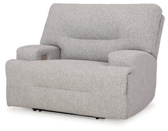 Acklen Place Pewter 6-Piece Power Reclining Sectional and Power Recliner - Ornate Home