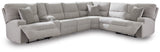 Acklen Place Pewter 7-Piece Power Sectional Reclining Sofa with Storage Console - Ornate Home