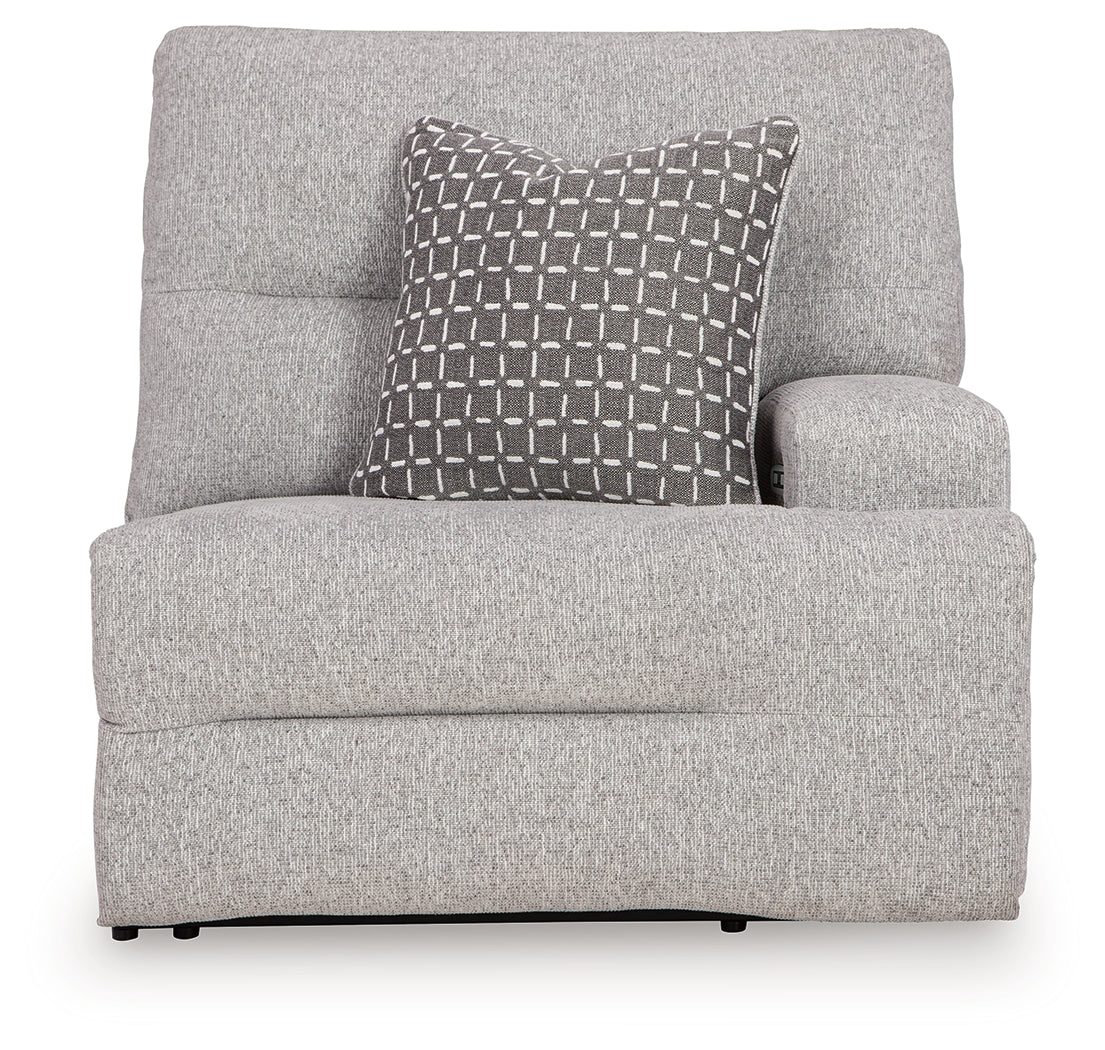 Acklen Place Pewter 7-Piece Power Sectional Reclining Sofa with Storage Console - Ornate Home