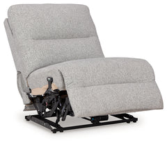 Acklen Place Pewter 7-Piece Power Sectional Reclining Sofa with Storage Console - Ornate Home