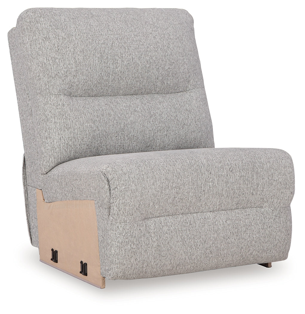 Acklen Place Pewter 7-Piece Power Sectional Reclining Sofa with Storage Console - Ornate Home