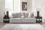 Acklen Place Pewter 7-Piece Power Sectional Reclining Sofa with Storage Console - Ornate Home