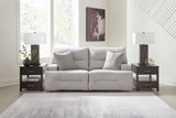 Acklen Place Pewter 7-Piece Power Sectional Reclining Sofa with Storage Console - Ornate Home