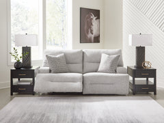 Acklen Place Pewter 7-Piece Power Sectional Reclining Sofa with Storage Console - Ornate Home