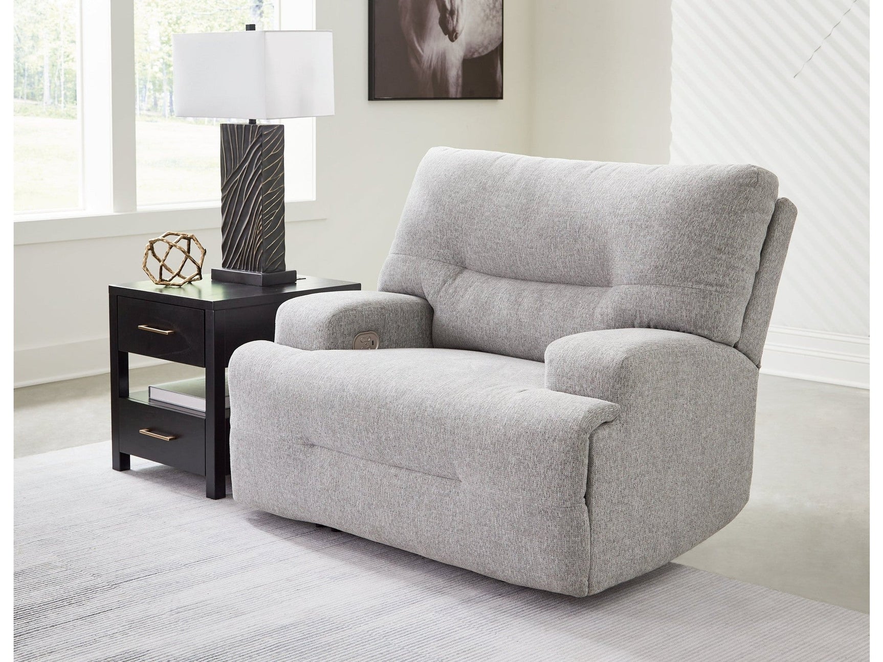 Acklen Place Pewter Wide Seat Power Recliner (Online Special Price) - Ornate Home