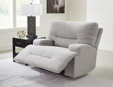 Acklen Place Pewter Wide Seat Power Recliner (Online Special Price) - Ornate Home