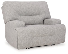 Acklen Place Pewter Wide Seat Power Recliner - Ornate Home