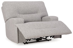 Acklen Place Pewter Wide Seat Power Recliner - Ornate Home