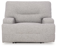 Acklen Place Pewter Wide Seat Power Recliner - Ornate Home