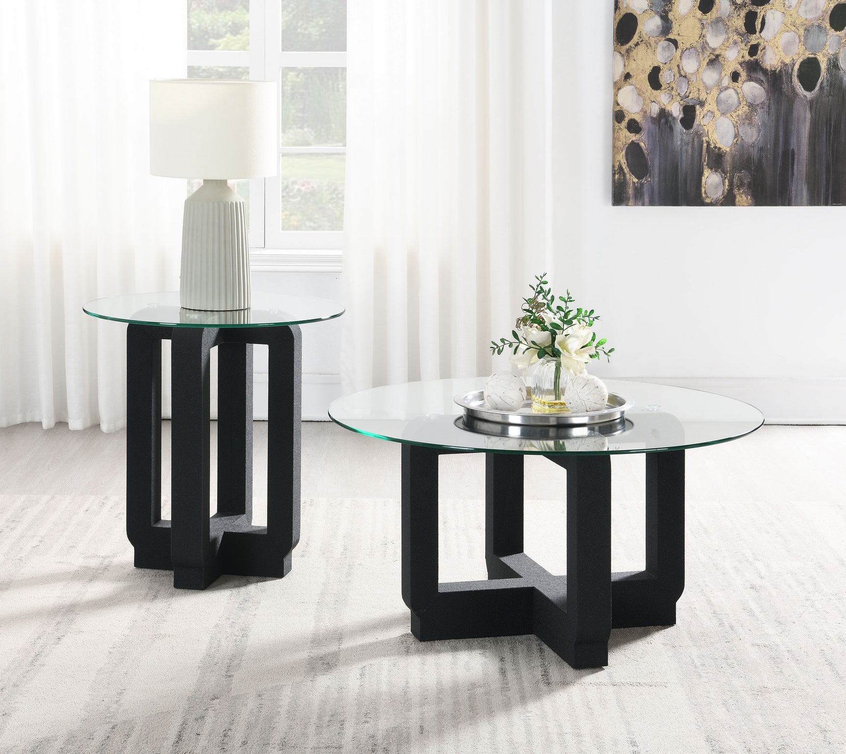 Acklin Black End Table - Ornate Home