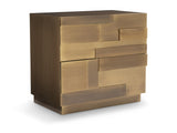 Acora Aged Brass/Black Nightstand - Ornate Home