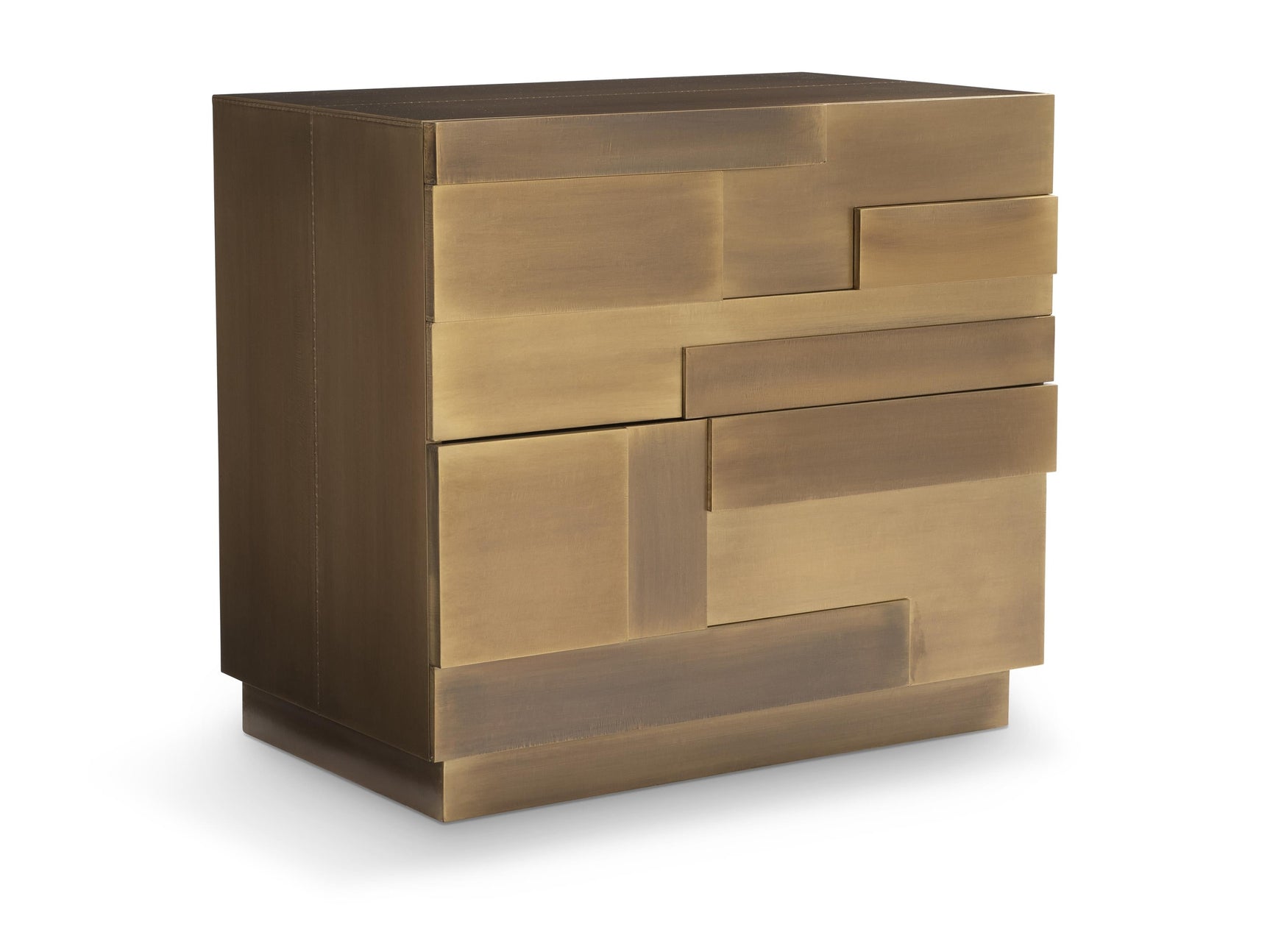 Acora Aged Brass/Black Nightstand - Ornate Home