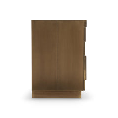 Acora Aged Brass/Black Nightstand - Ornate Home