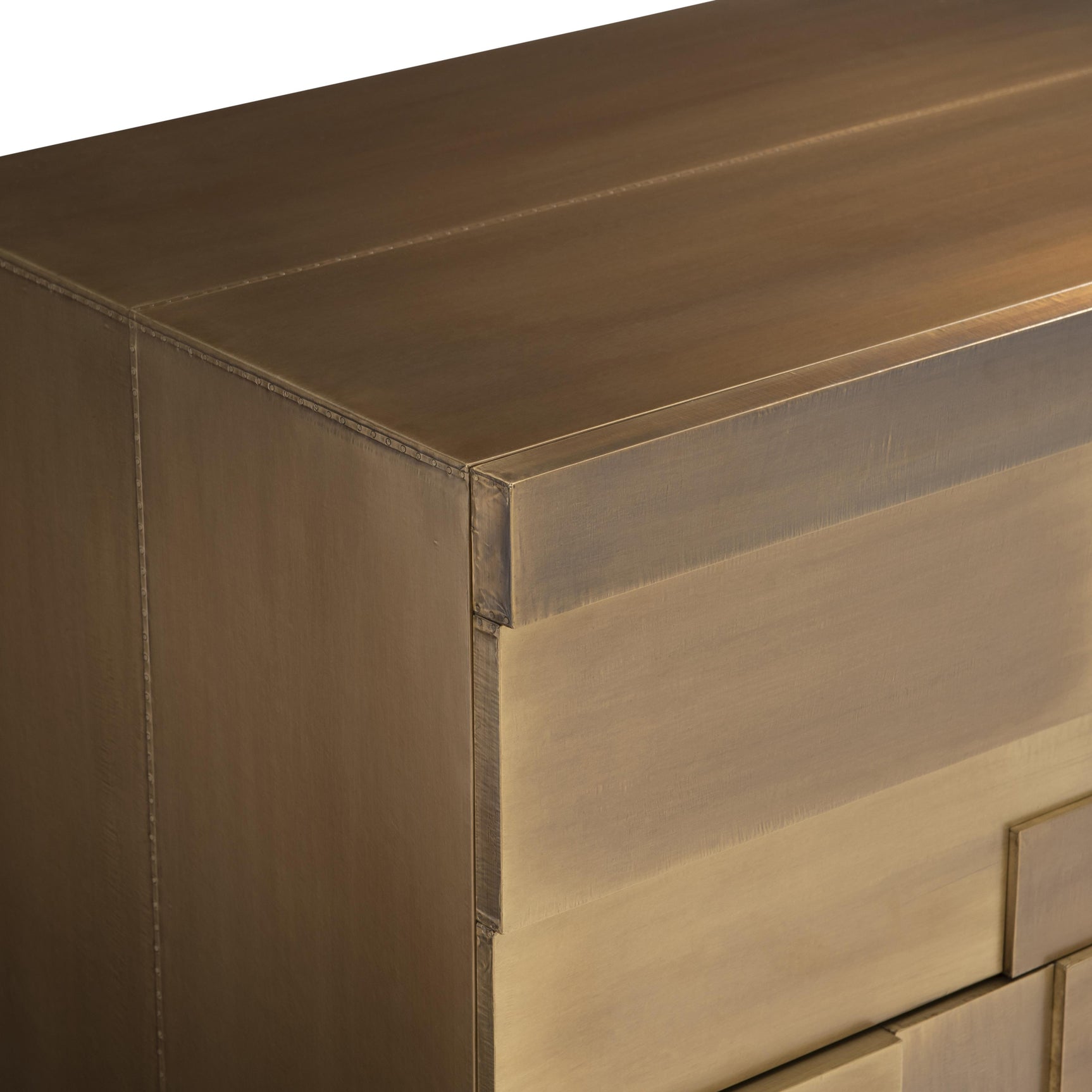 Acora Aged Brass/Black Nightstand - Ornate Home