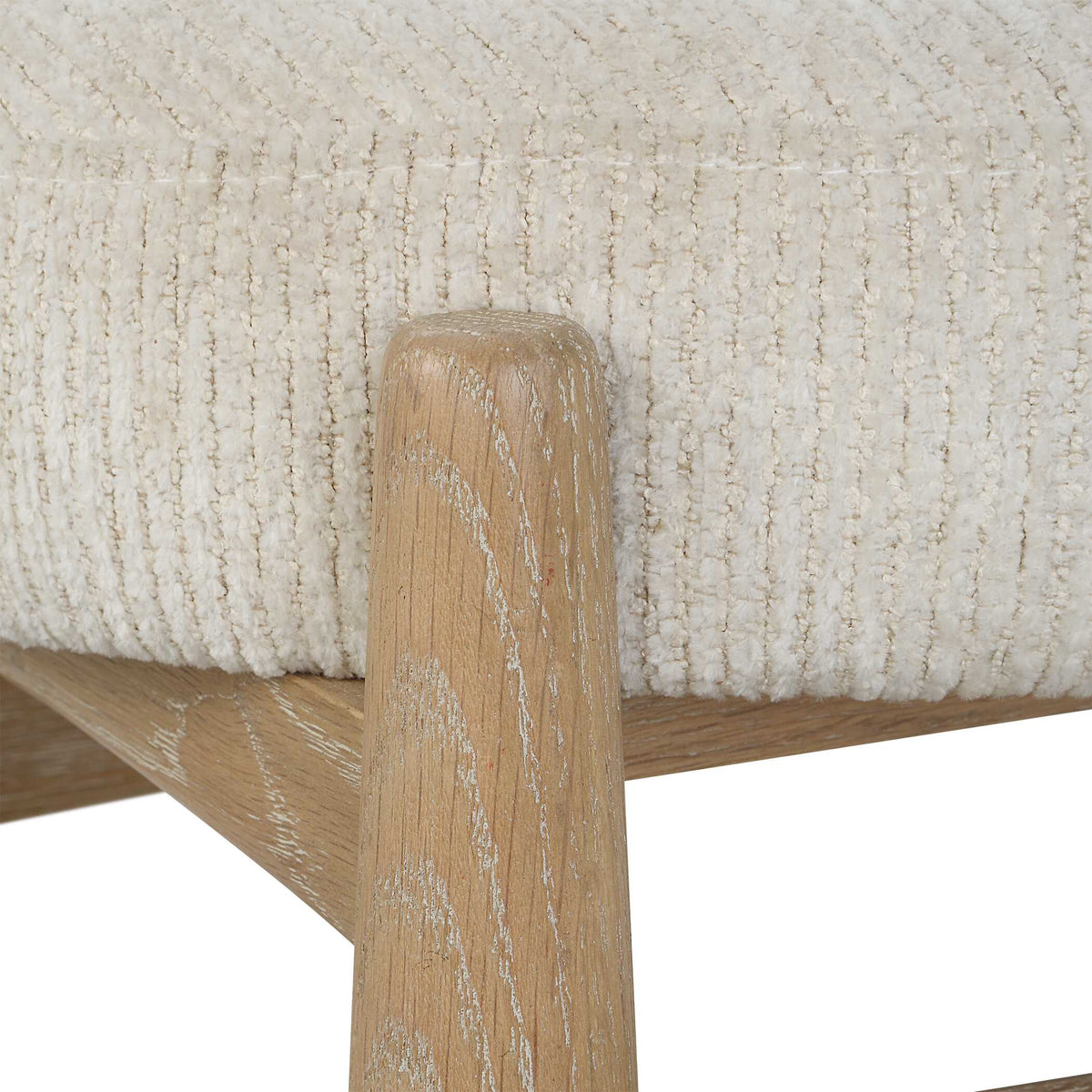 Acrobat Off-White Small Bench - Ornate Home