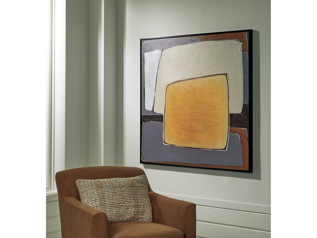 Actman Cream/Brown/Gray Wall Art (Online Special Price) - Ornate Home