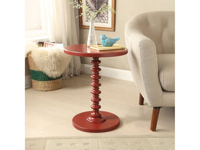 Acton Red Accent Table - Ornate Home