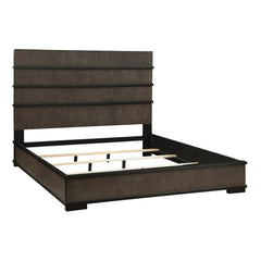 Acworth Brownish-Gray/Black 4-Piece Queen Bedroom Set - Ornate Home
