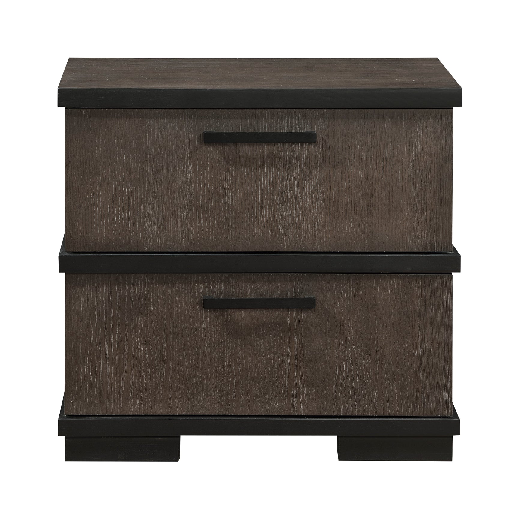 Acworth Brownish-Gray/Black 4-Piece Queen Bedroom Set - Ornate Home