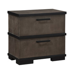 Acworth Brownish-Gray/Black 4-Piece Queen Bedroom Set - Ornate Home