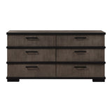 Acworth Brownish-Gray/Black 4-Piece Queen Bedroom Set - Ornate Home