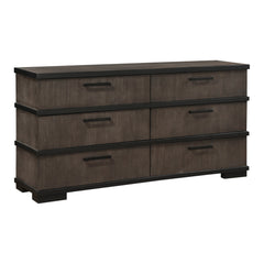 Acworth Brownish-Gray/Black 4-Piece Queen Bedroom Set - Ornate Home