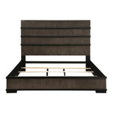 Acworth Brownish-Gray/Black 5-Piece Queen Bedroom Set - Ornate Home