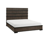 Acworth Brownish-Gray/Black 5-Piece Queen Bedroom Set - Ornate Home